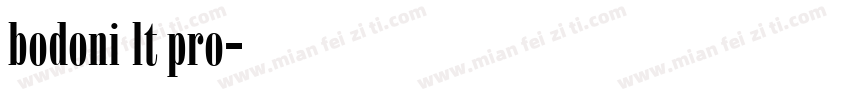 bodoni lt pro字体转换